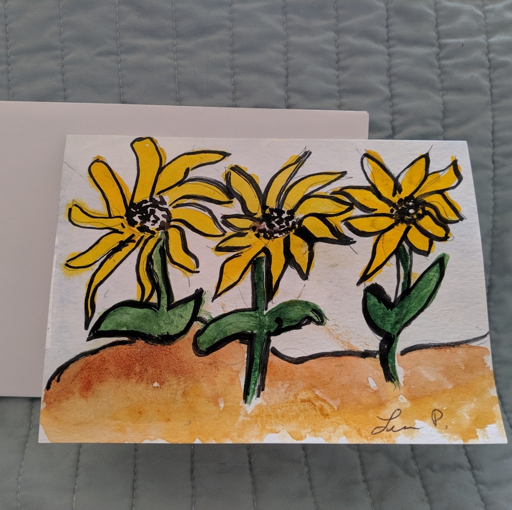 Hand painted watercolor cards💜